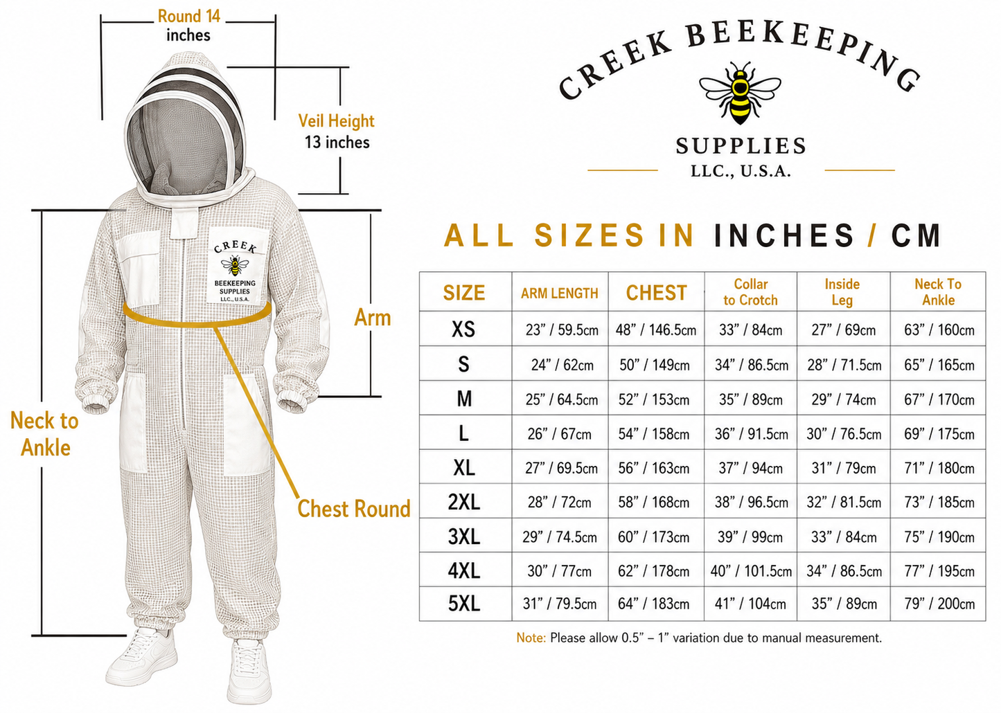 Premium Yellow 3-Layer Fully Ventilated Beekeeping Suit with 2 Round Veils (Copy)