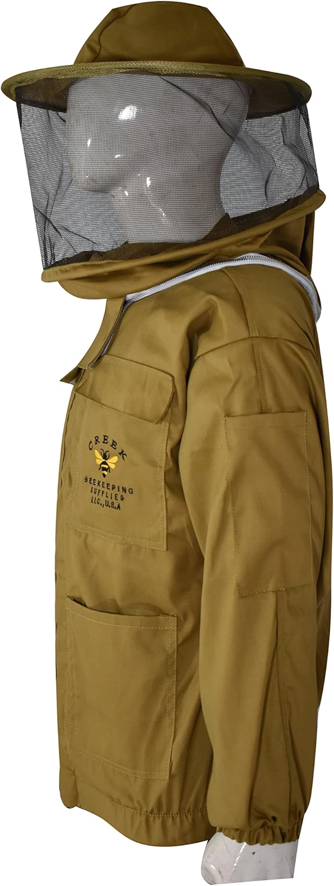 Beekeeping Jacket With Round Veil/Hat (Khaki)