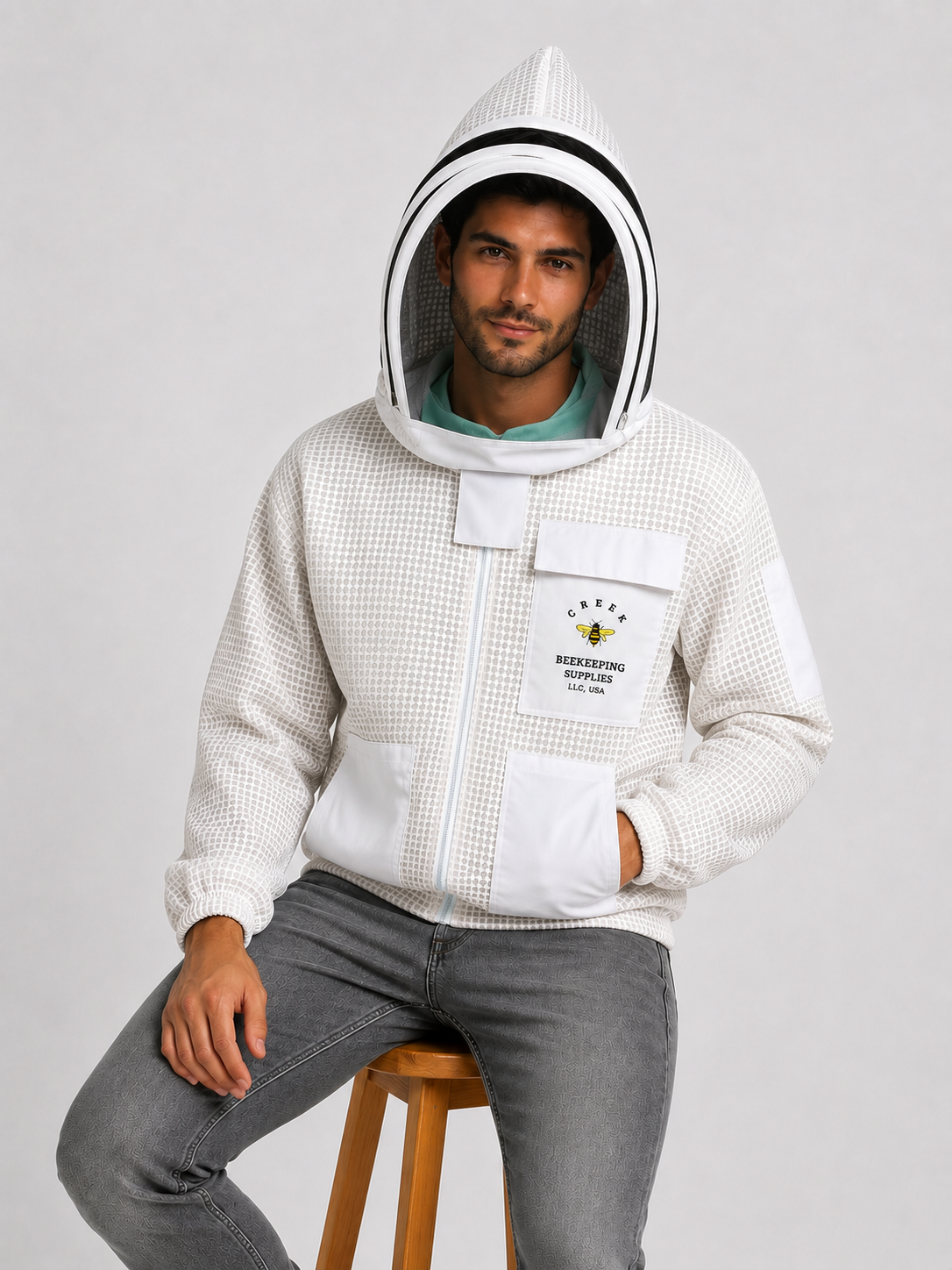 Beekeeping Ventilated Jacket With Fencing Veil/ Hat
