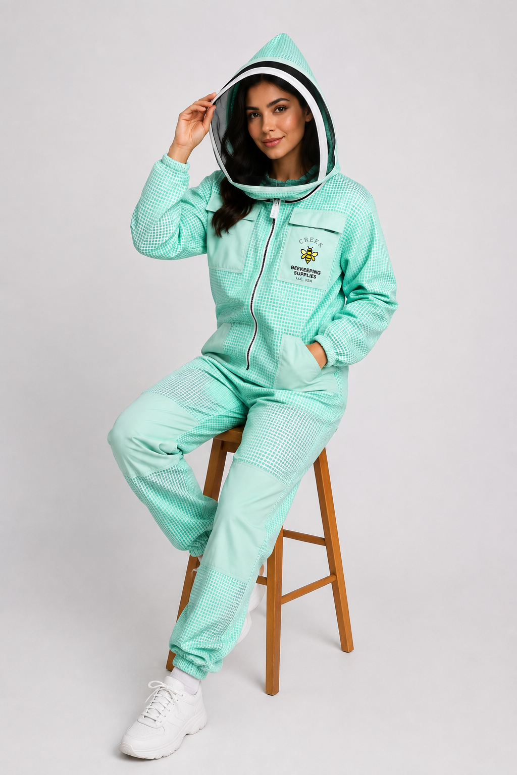 Premium Aqua 3- Layer Fully Ventilated Suit With Fencing Veil / Hat (Copy)