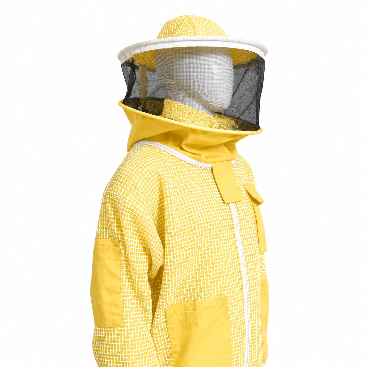Premium Yellow 3-Layer Fully Ventilated Beekeeping Suit with 2 Round Veils (Copy)