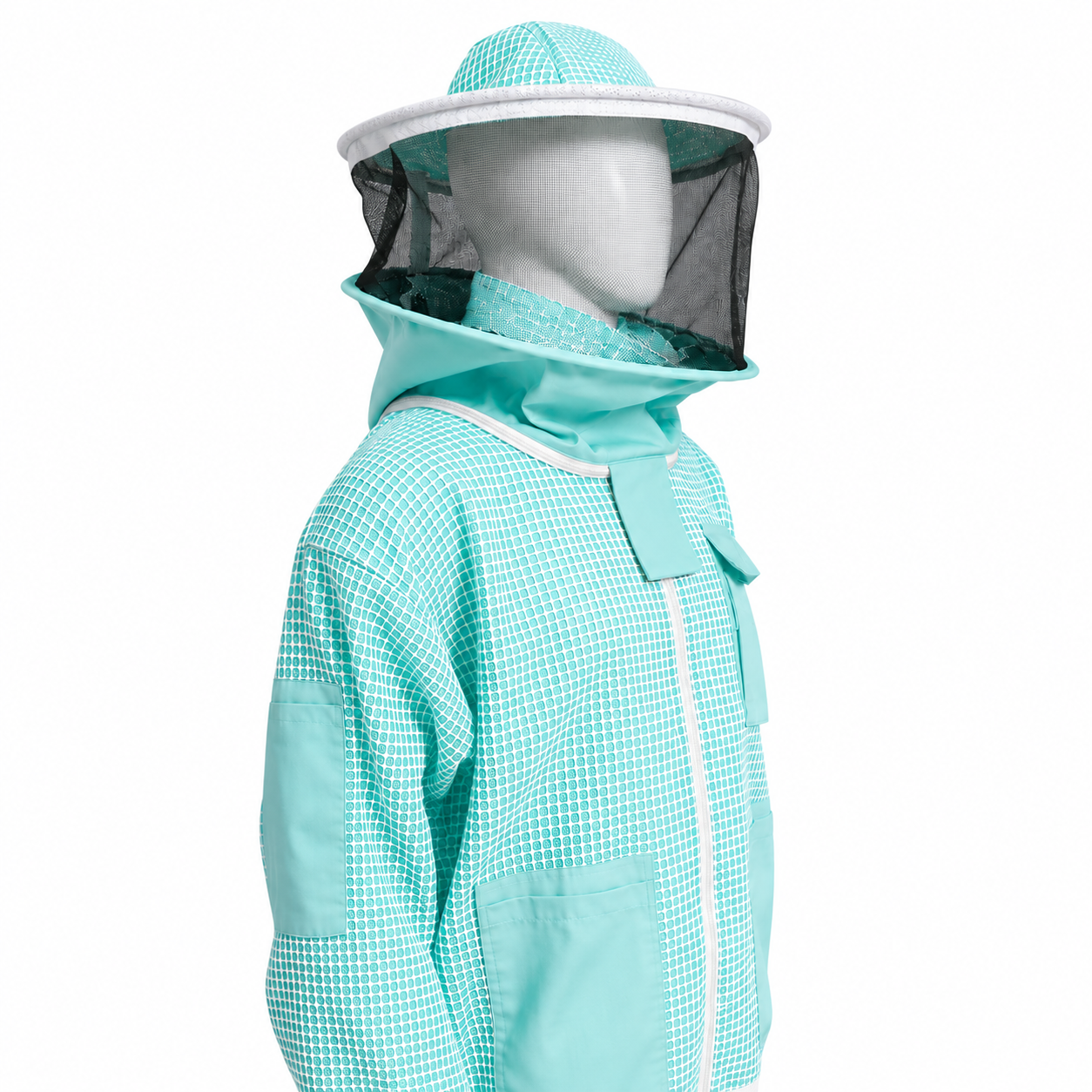 Premium Aqua 3-Layer Fully Ventilated Beekeeping Suit with 2 Round Veils (Copy)