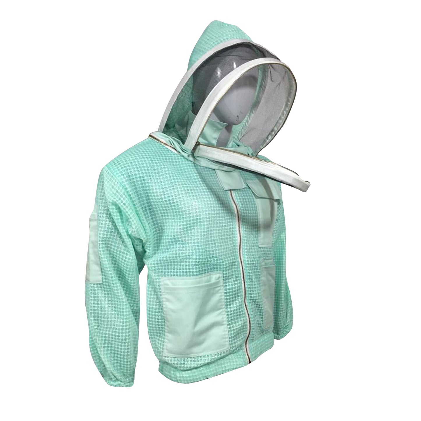 Beekeeping Ventilated Aqua Jacket With Fencing Veil/ Hat