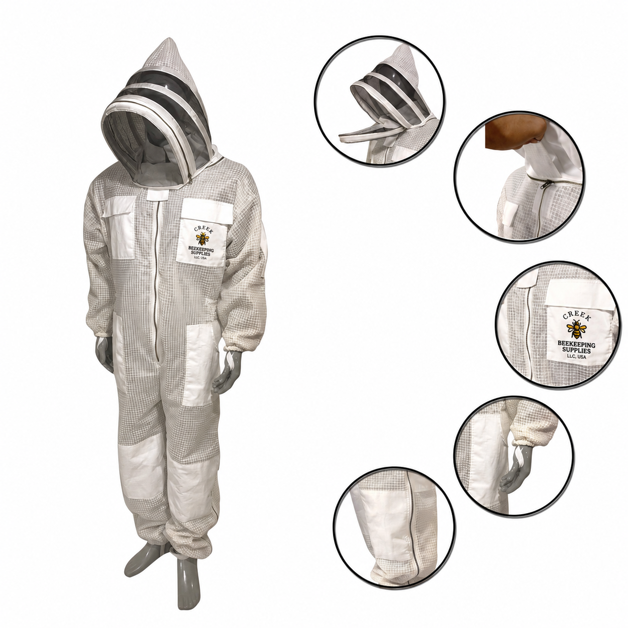 Premium 3- Layer Fully Ventilated Suit With Fencing Veil / Hat