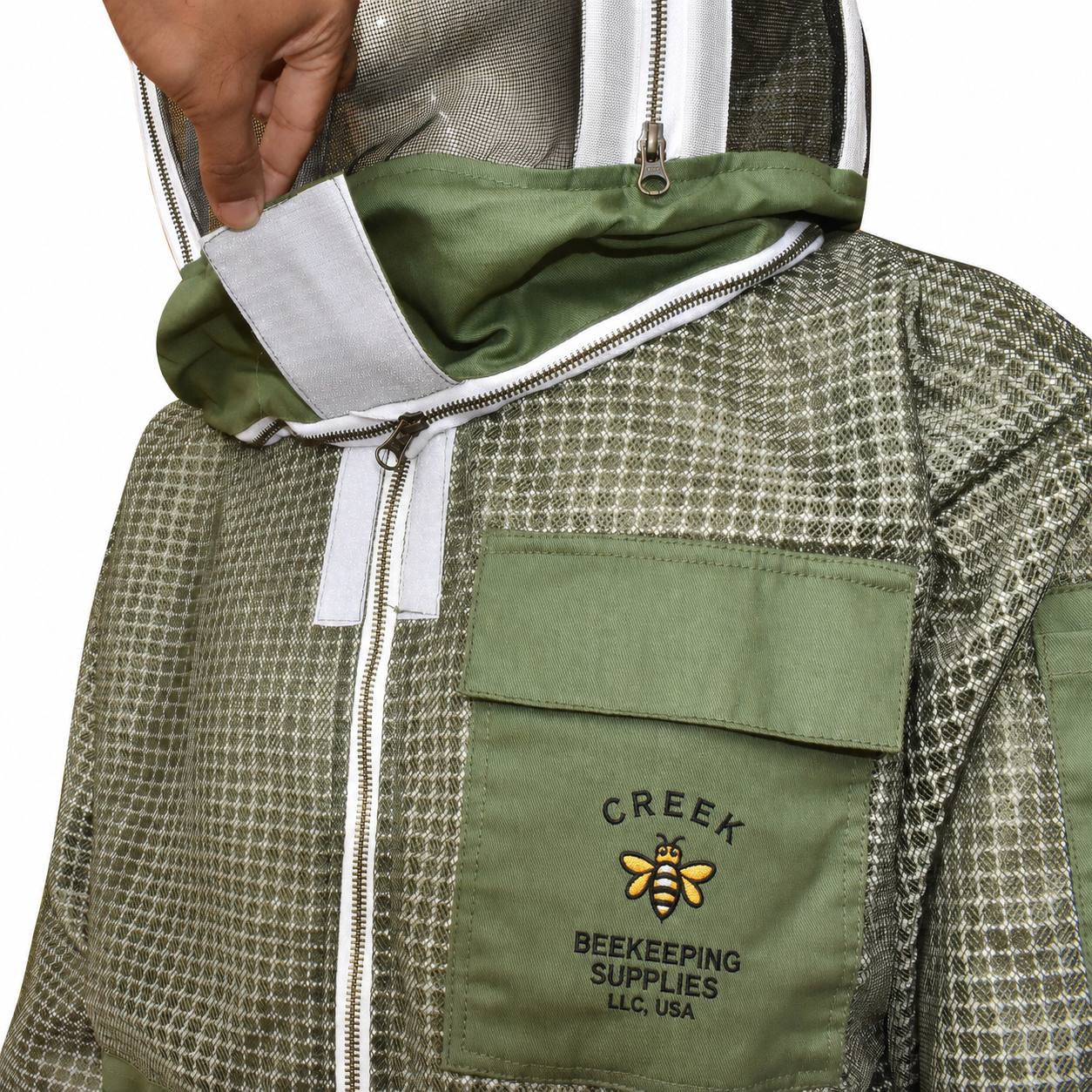 Beekeeping Olive Green Ventilated Jacket With Fencing Veil/ Hat (Copy)
